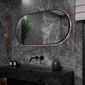 Miroir de salle de bains - 120x60cm Ovale - Cadre noir