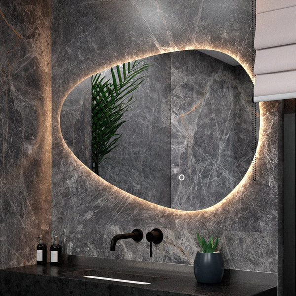 Miroir de salle de bain - 120x75cm Asymétrique - Sans cadre