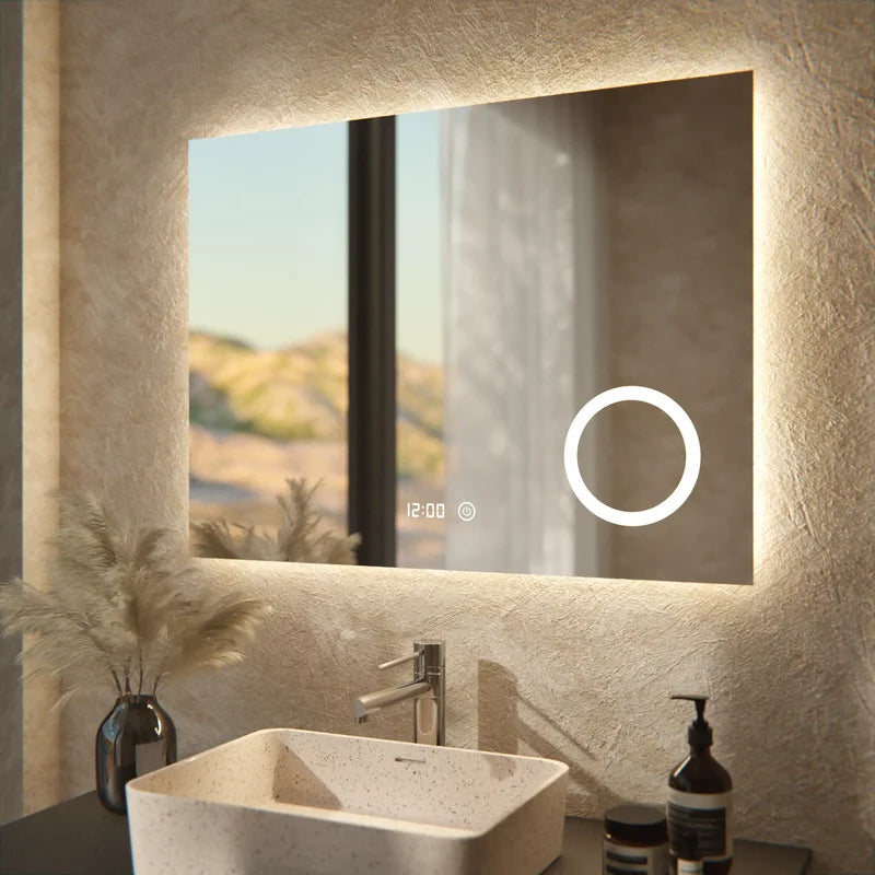 Miroir de salle de bain - 80x60cm - Sans cadre