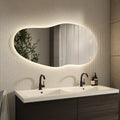 Miroir de salle de bain - 120x60 - Asymétrique - sans cadre