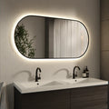 Miroir de salle de bains - 120x60cm Ovale - Cadre noir