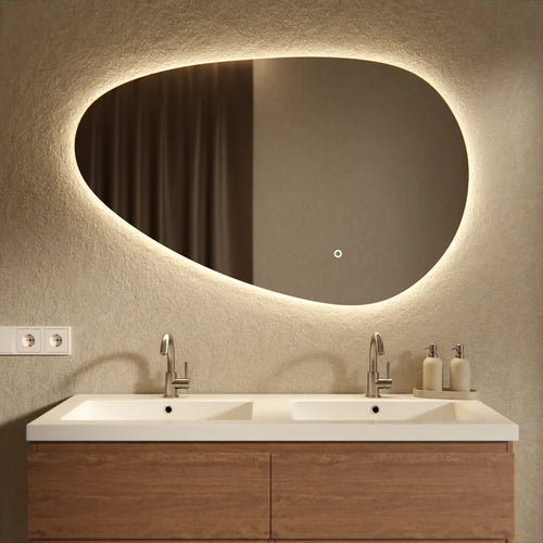 Miroir de salle de bain - 120x75cm Asymétrique - Sans cadre