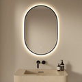 Miroir de Salle de Bain - 90x60cm - Cadre Noir