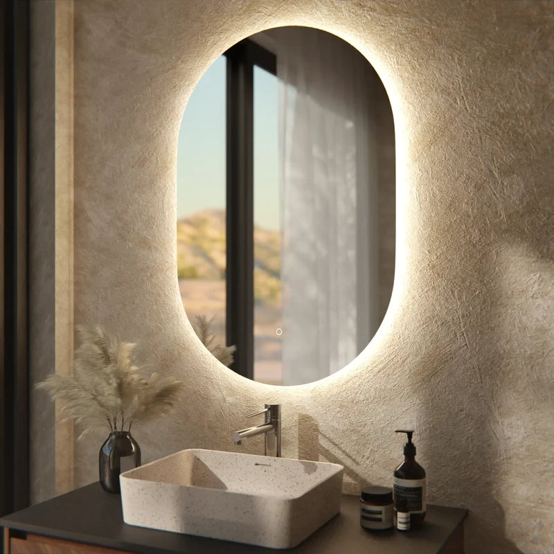Miroir de salle de bain - 90x60cm - Sans cadre