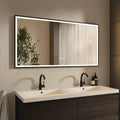 Miroir de salle de bain - 120x60 - Rectangulaire - Cadre noir